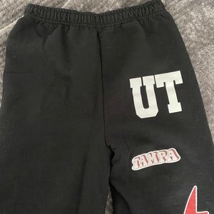 University of Tampa Black Sweatpants with iron on decals